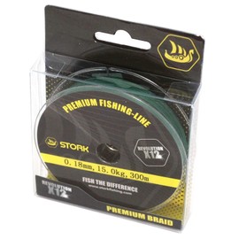Stork Revolution 12-Fold Braided Premium Fishing Line 300 m (Moss Green, 15 kg / 0.18 mm)