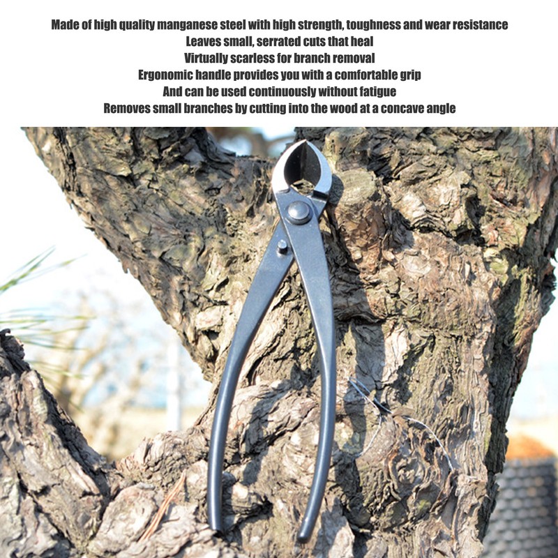 200mm/7.9in Concave Branch Cutter High Strength Manganese Steel Diagonal Pliers
