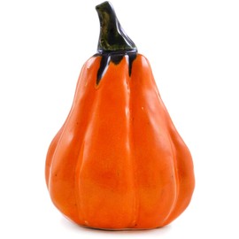 Polmedia Polish Pottery Pumpkin Figurine in Orange Design Made in Poland