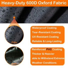 MIYIMORE RV Air Conditioner Cover, Heavy Duty 600D Waterproof Dustproof Oxford Cloth Cover for Camper Travel Trailer Roof A/C, Suitable for Dometic Brisk II, Winter Outside RV A/C Protective Cover