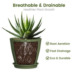 4 Inch Small Pots for Plants, 12 Pack Waffle Texture Small Plant Pots for Succulents, Plastic Planter with Drainage Holes and Saucers for Indoor Outdoor Plants, Flowers, Herbs, Seedlings, Colorful