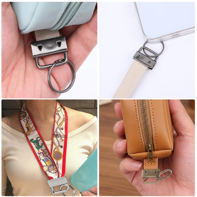 150 Pack Key Fob Hardware 1 Inch with Key Rings,