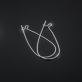 Sterling Silver 925 Long Kidney Ear Wires 45mm 1 Pair