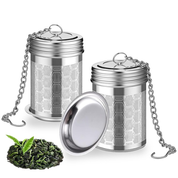 2 Pack Stainless Steel Tea Infusers, Extra Fine Mesh Strainers