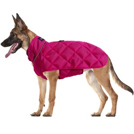 HCHYEY Weighted Dog Vest, Tactical Weight Coat with Beads for Dogs Anxiety- Relieve Stress, Build Muscle & Optimize Health, Premium Heavy Duty Dog Training Jacket for Exercise and Strength (Red, XXL)