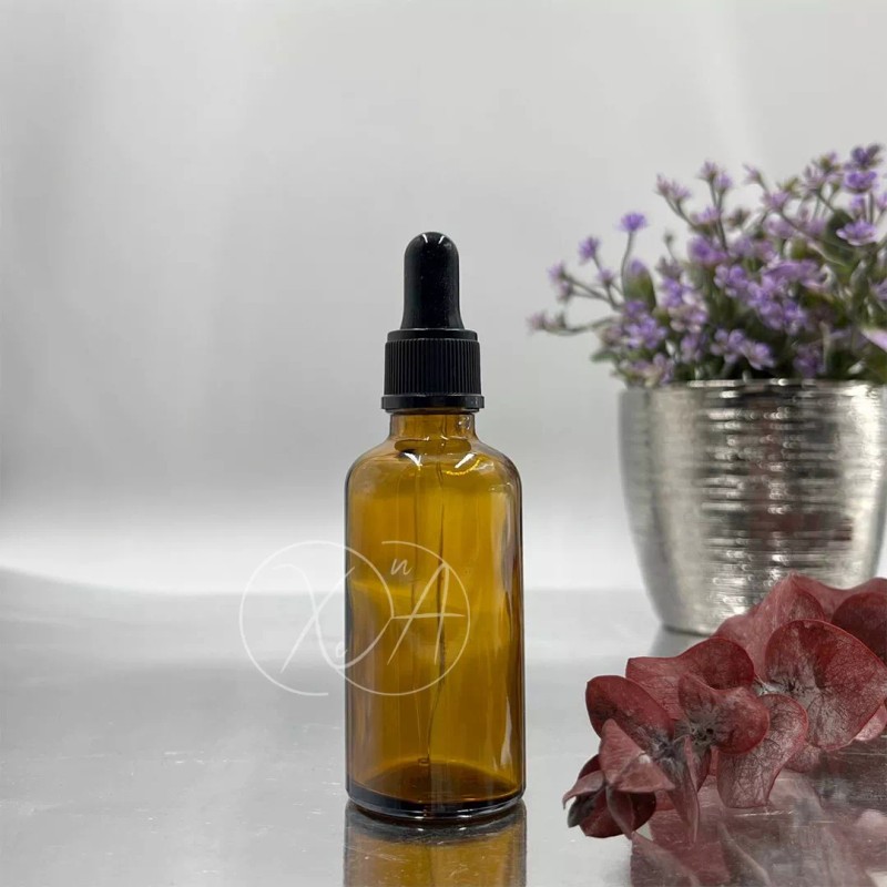 Envases Plasticos Botella Gotero Vidro Ambar 50 Ml Pipeta Negra