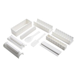 Premier Housewares 806605 Sushi Making Kit, 10 Piece Set - White , H15 x W21 x D9cm