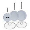 MsMk 5-Piece Ceramic Non Stick Pans Set 8, 10, 12