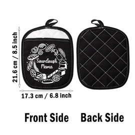 Sourdough Cooking Pot Holder Sourdough Mama Pot Holder Sourdough Lover Gift Sourdough Baking Gift (Sourdough Mama Black)
