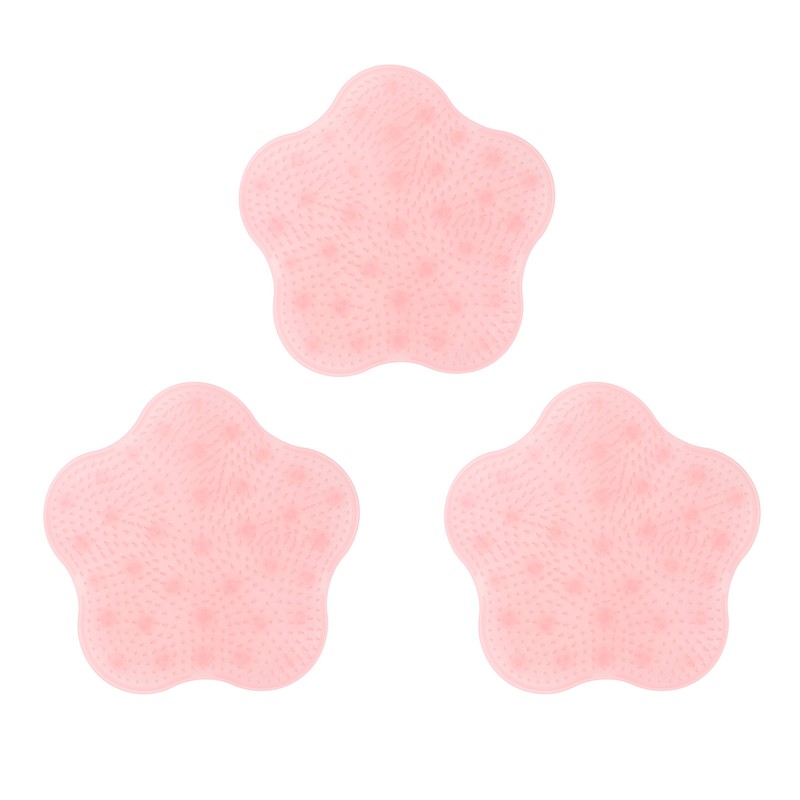 3PCS Shower Foot and Back Scrubber Silicone Wall Mounted Bath