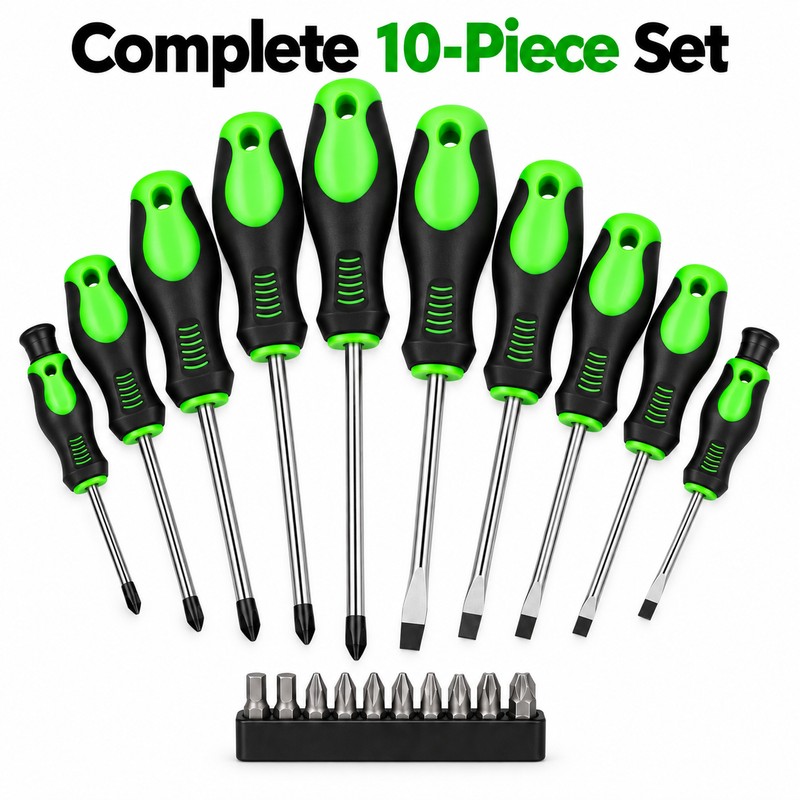 21-Piece Magnetic Screwdriver Tool Set – Multi-Bit Repair Kit with