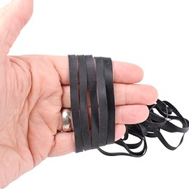 25 bandas de goma resistentes | Bandas de goma negras grandes y gruesas XL-grandes resistentes a los rayos UV para pesca, RC, lazos elásticos para el 