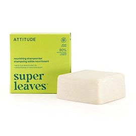 ATTITUDE Barra de champú nutritiva, origen natural, para cabello seco y opaco, aceite de aguacate y arcilla azul, ingredientes verificados y limpios p