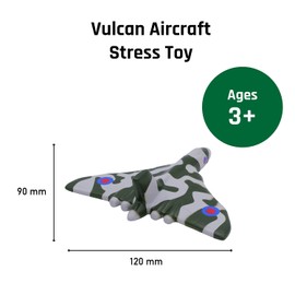 Avro Vulcan Aircraft Fidget Toy - Squishy Foam Stress Reliever - Iconic Plane Aviation gift for adults and kids
