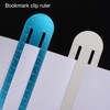 sourcing map Straight Ruler 13 cm Metric Bookmark Clip Ruler