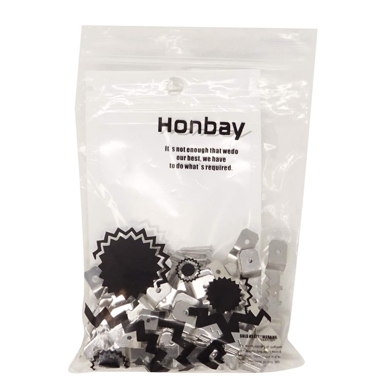 Honbay Photo Frame Accessories, 50PCS Picture Frame Sawtooth Hangers, Double