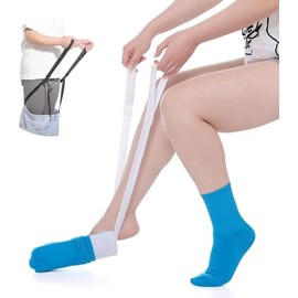 Sock Aid for Elderly & Disabled - Easy-to-Use Sock Helper for Putting On Socks - Durable Plastic Sock Assist Device for Compression Stockings & Daily Use (1 Pack)