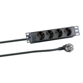 EFB-Elektronik 10 Inch 1HE Power Strip 4xCEE 7/3 Without Switch Aluminium Black