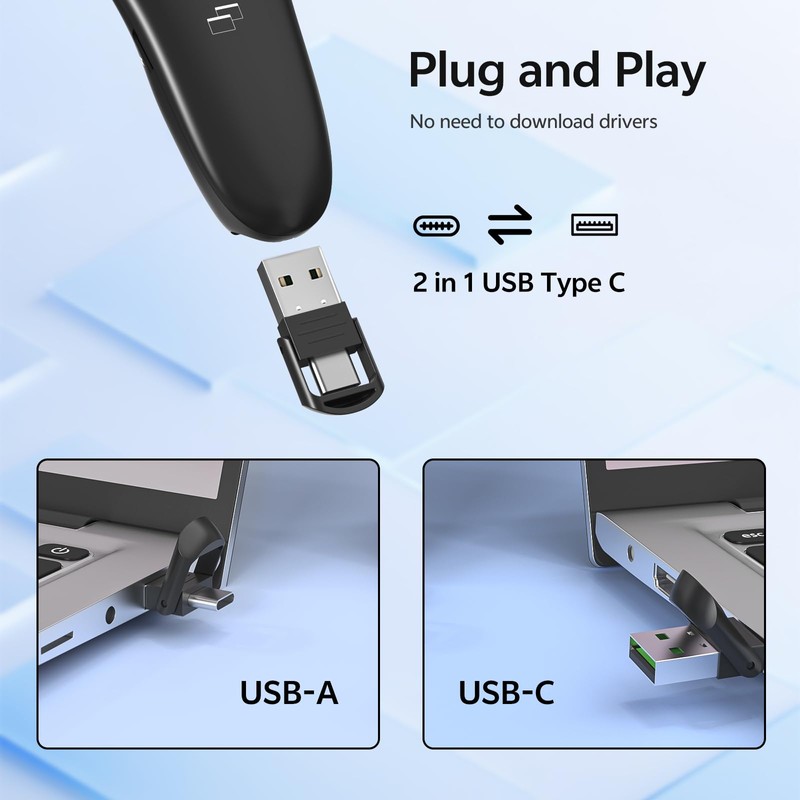 CLIKBUTM [2 Units] Presentation Clicker with 2 Cases Storage: PowerPoint