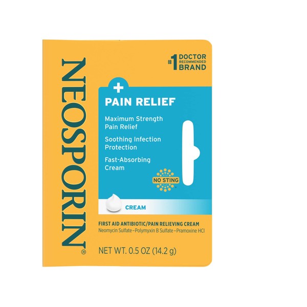 Neosporin Plus Pain Relief Cream 0.5 Oz (3 Pack)