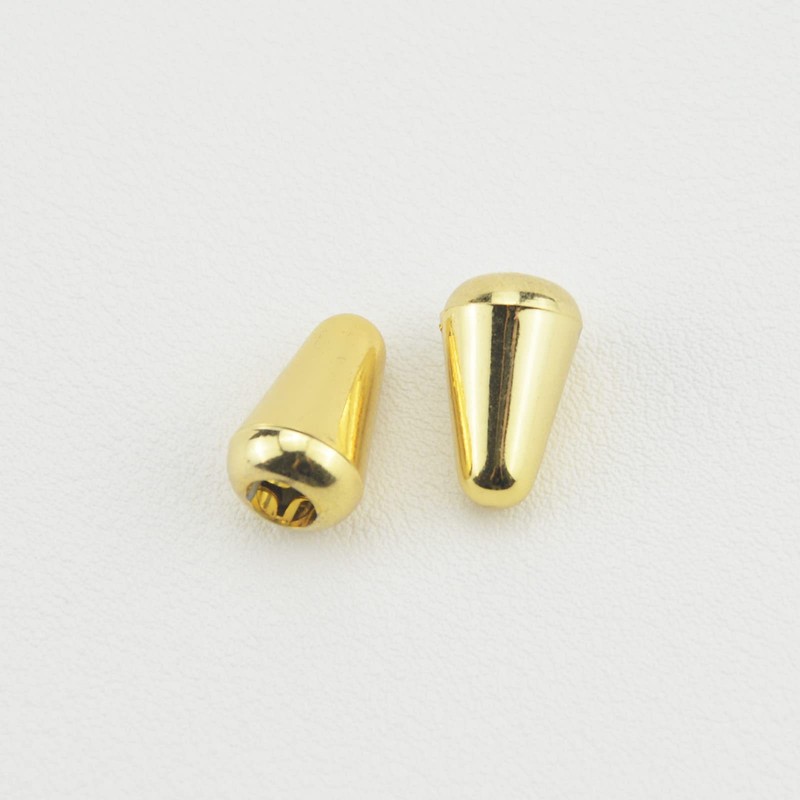 Wwomusic Gold Toggle Switch Tip Knob Caps for Electric Guitar