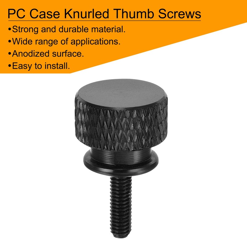 sourcing map 12pcs M3x10mm Knurled Thumb Screw Computer Case Threaded