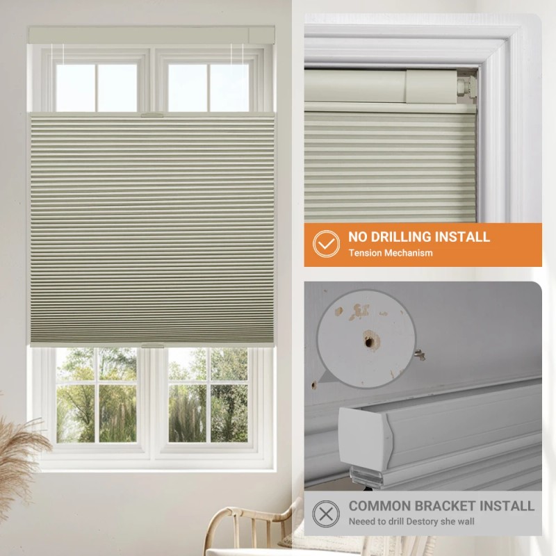 Smart Home Window Blinds No Tools No Drilling Install Cellular