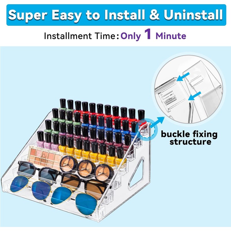Pero Pero Nail Polish Organizer Acrylic Display Rack for Nail