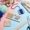 BENECREAT 3Pcs Knitting Needle Gauge Multifunctional Wood Spinning Control Card