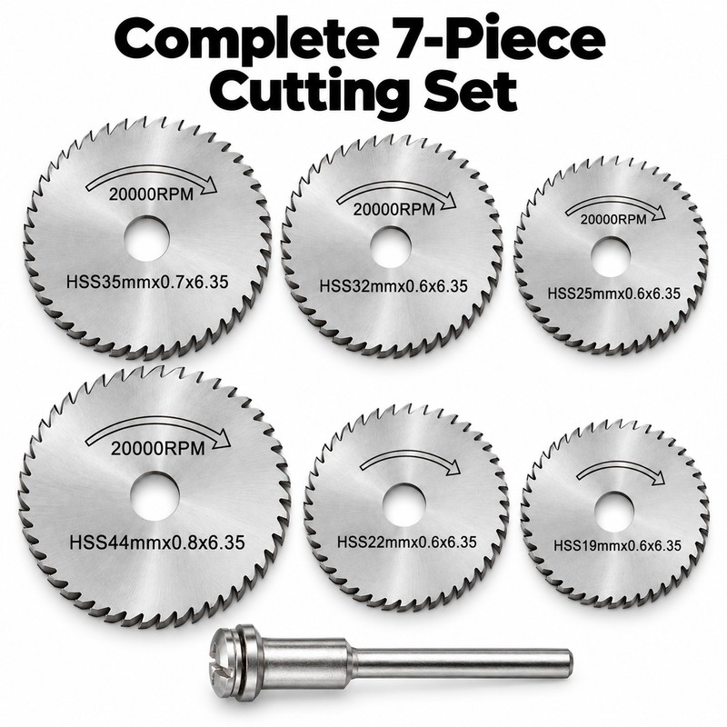 6Pcs HSS Circular Saw Blade Set – Rotary Tool Cutting