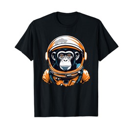 Space Chimp in Astronaut Suit & Helmet | Monkey Lovers T-Shirt