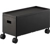 Yamazaki 4555 Storage Box with Lid, Wagon, S, Black, Main