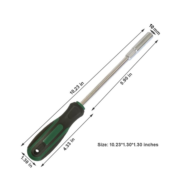 PANSHIYON 10mm Nut Driver,10mm Deep Socket Wrench Screwdriver for Modern