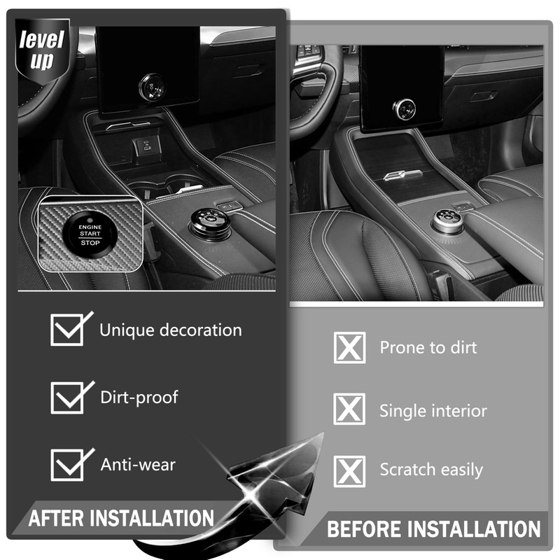 SENSHINE Volume Knob Cover for Ford Mustang Mach E Accessories