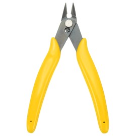 HARFINGTON 5" Flush Cut Pliers Small Precision Wire Cutter Side Cutter Diagonal Cutting Pliers for Jewelry Model Electronic 3D Print, Yellow