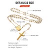 FaithHeart Rosary Necklace, Crucifix for Women, Car Rosary Necklace with