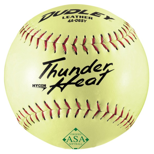 Dudley 12" USASB Thunder Hycon Leather Slowpitch Softball - 12 Pack