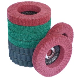 FPPO 9Pcs 4" x 5/8" Nylon Fiber Flap Disc Polishing Grinding Wheel,Scouring pad Buffing Wheel for Angle Grinder Polishing,Flap Discs for Power-Operated Grinders