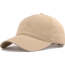 TSSGBL Oversize XL,XXL Hats for Men Women Big Head Unstructured Vintage Cotton Polo Style Large Ball Dad Hat Adjustable Plain Baseball Cap Twill-Khaki