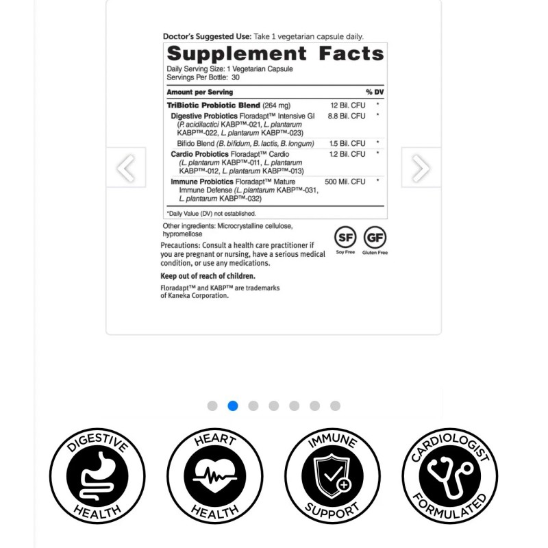 Healthy Directions Dr. Stephen Sinatra CardioSense Probiotic 30 vegetarian capsules