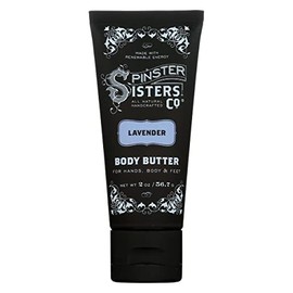 Spinster Sisters Co. Body Butter, Lavender, All Natural, Cruelty Free, 2 Ounce (Pack of 3)