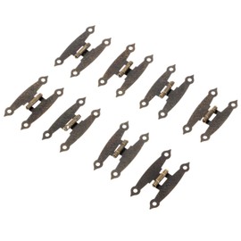 8 Pcs Antique Bronze Long Hinges 2.56"x1.30" Furniture Decorative Hings Interior Hinges for Cabinet Drawer Jewelry Box
