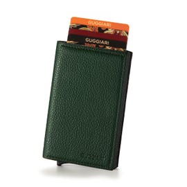 GUGGIARI Credit Card Holder - Card Holder with Coin Compartment/Card Holder with Magnetic Closure - Aluminium RFID Card Holder - Mini Wallet Men - Thin Wallet for Men - Forest
