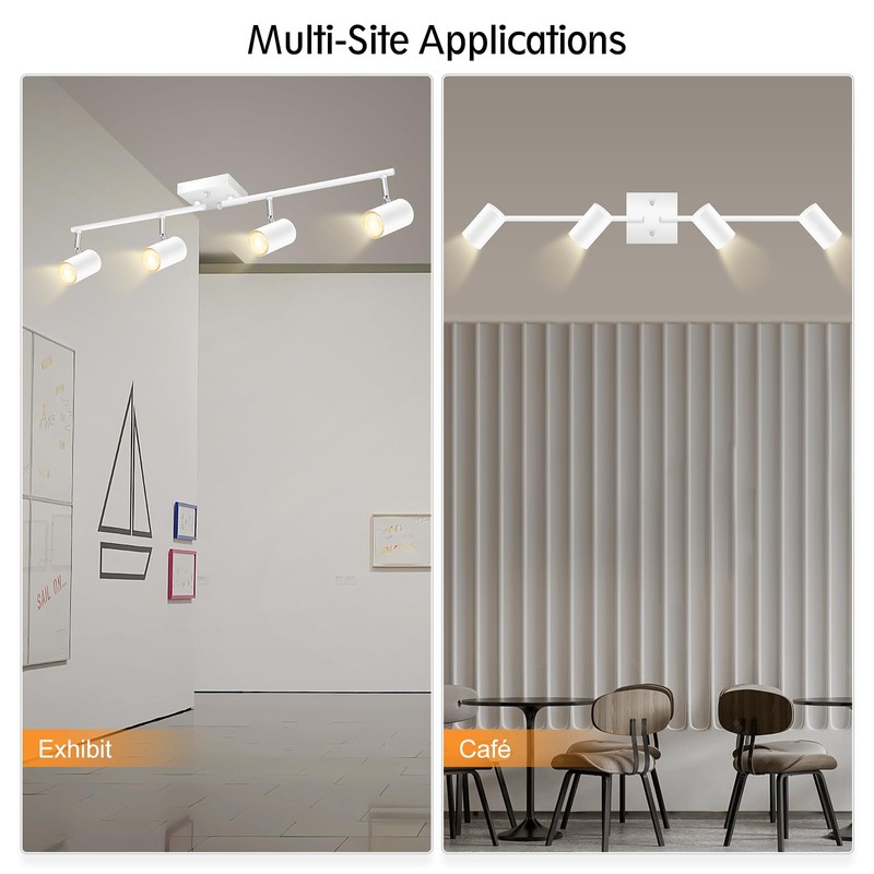 BoostArea 4-Light Track Lighting Kit, Modern Track Lighting Fixtures Ceiling,