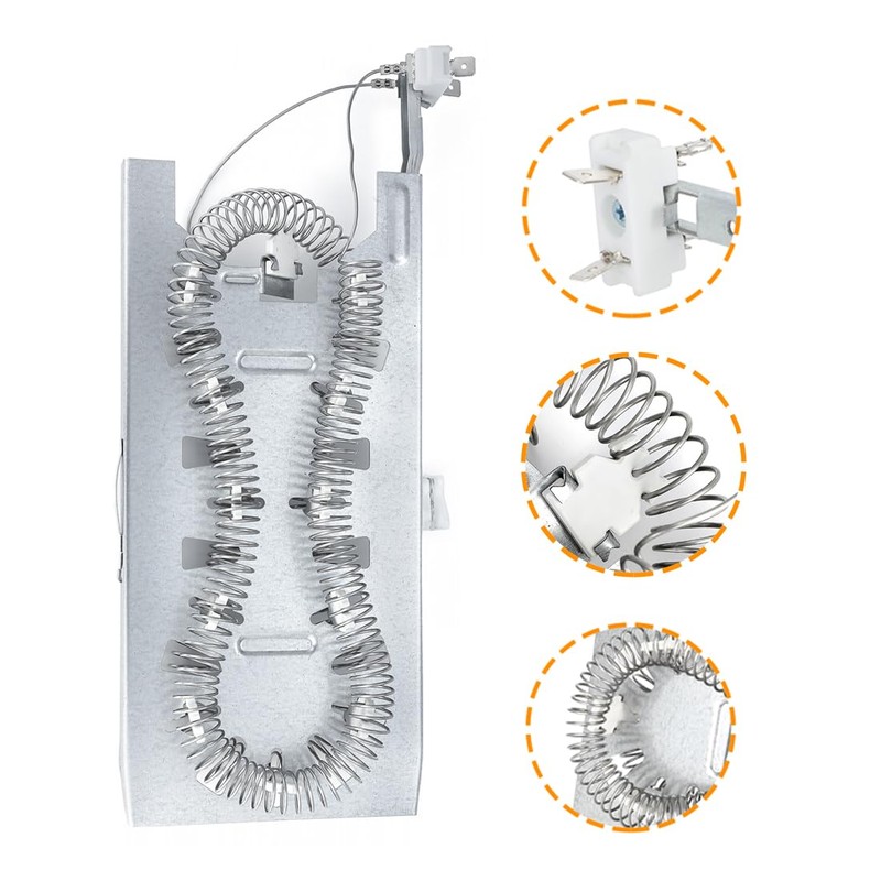Dryer Heating Element Ken-more Elite He2 He3 HE4 HE5, May-tag