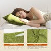 Sage Green Linen Pillowcase, Square Throw Pillow Covers for Sofa