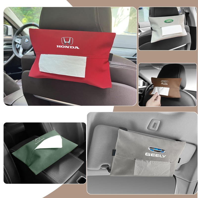 BLOOPIC Car Tissue Case, Thin, Car Tissue Holder, Hanging, Interior