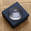OwnMy 4" Crystal Glass Magnifier, Glide Paperweight Magnifying Glass Dome,
