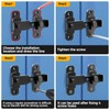 Gemasp Upgrade Sliding Barn Door Lock Latch, Stainless Steel Gate