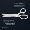 Gingher 7.5" Pinking Shears, Zigzag Blades Prevent Fraying, Chrome Plated